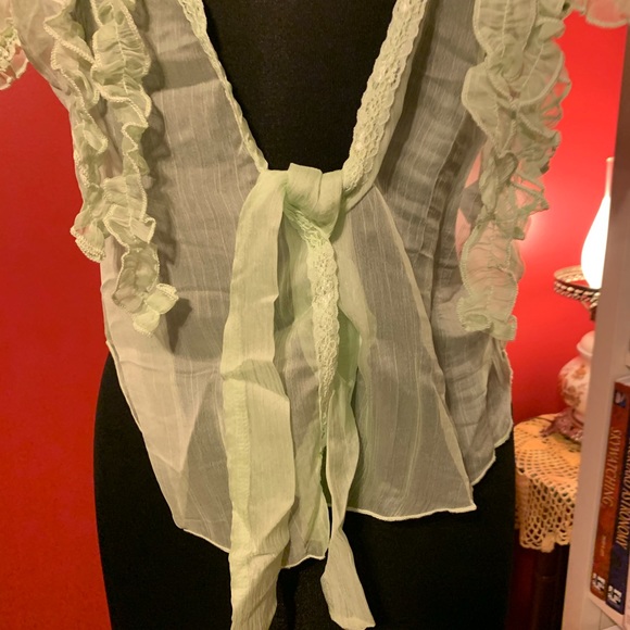 Pretty Angel Silk Ruffle Shrug - Picture 5 of 11